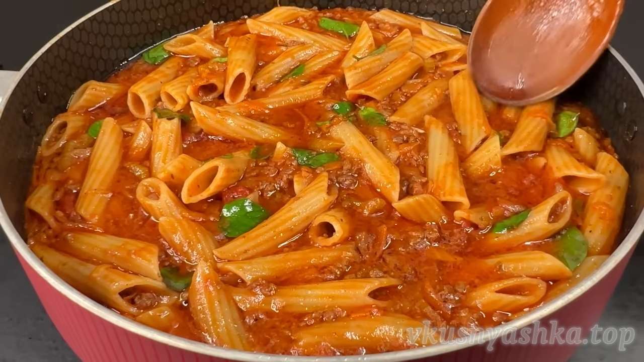 Как вкусно приготовить макароны с фаршем на сковороде