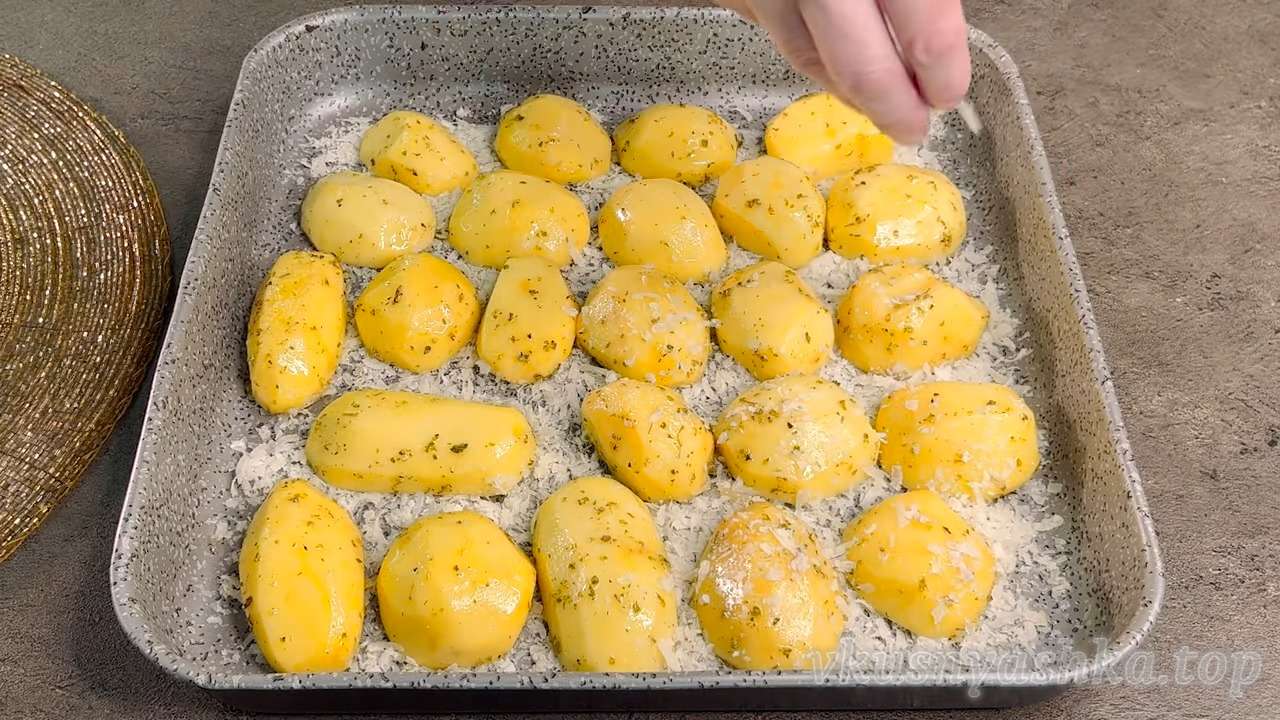 Хрустящий запеченный картофель – пошаговый рецепт приготовления с фото