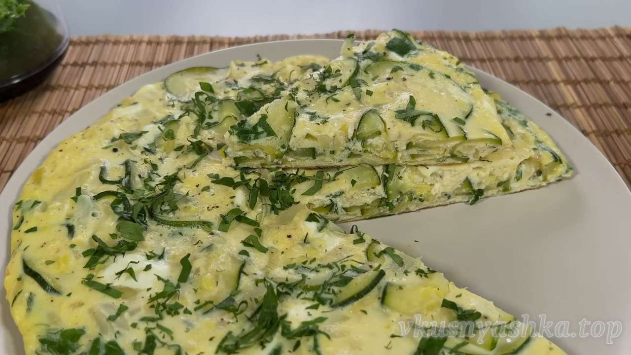 Запеканка из кабачков с яйцами и сыром