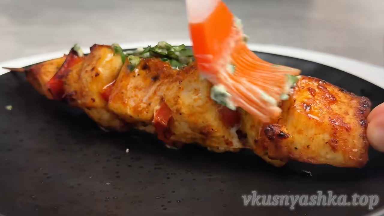 Как приготовить куриные шашлычки на шпажках в аэрогриле: Шаг 8