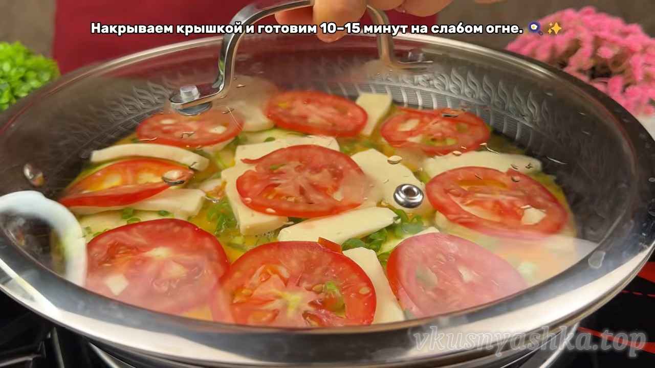 Как приготовить сочную пиццу из кабачков на сковороде: Шаг 7
