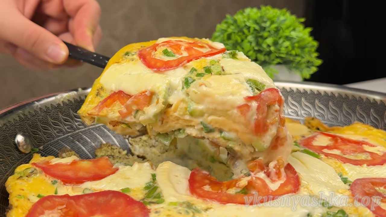Как приготовить сочную пиццу из кабачков на сковороде: Шаг 8